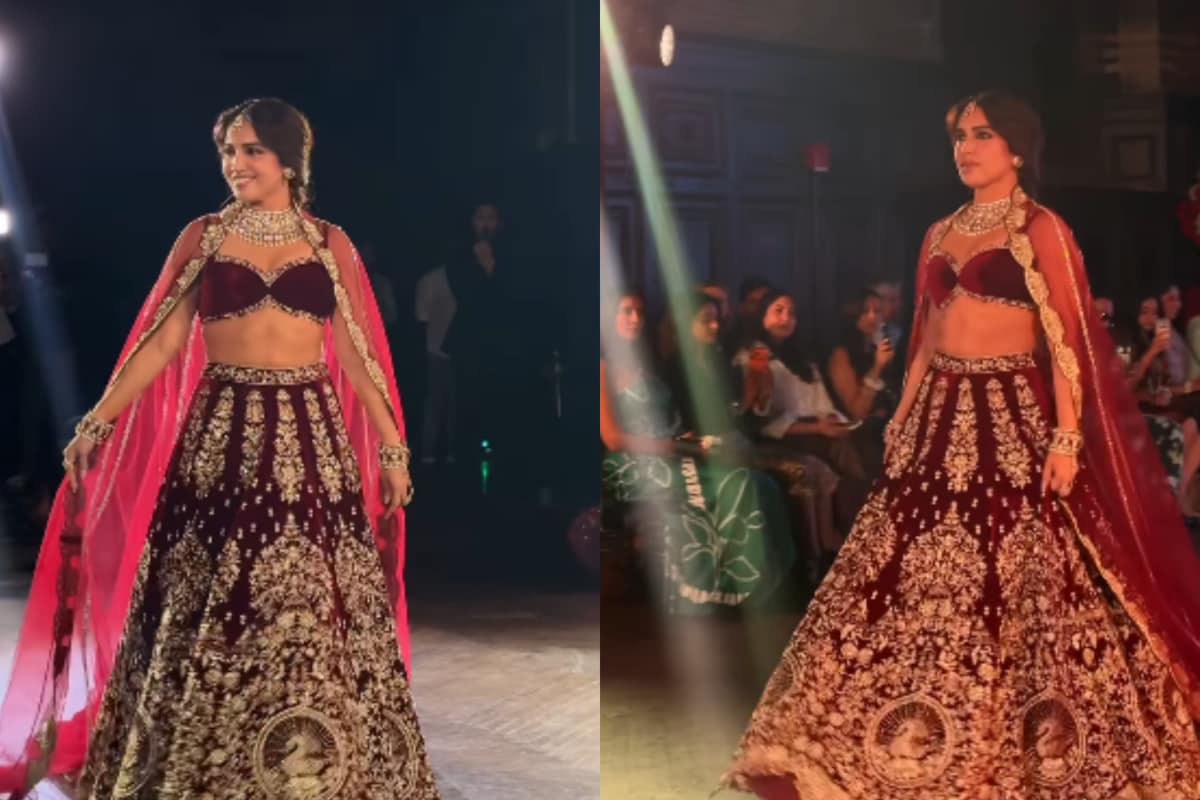 Bhumi Pednekar Makes Her New York Fashion Week Debut In A Regal Red Lehenga Inspired By Belur Math