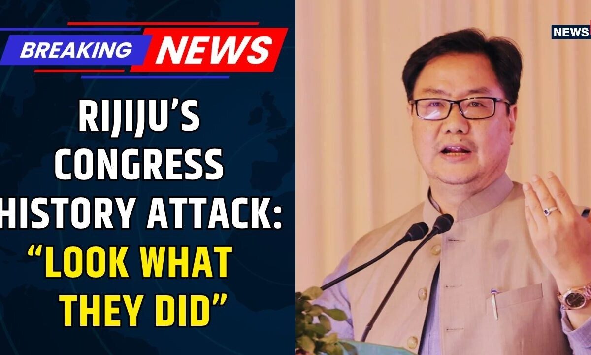 Kiren Rijiju Takes Aim At Congress: 1963 Merger, 1969 Split & ‘congress Legacy’ | Congress News