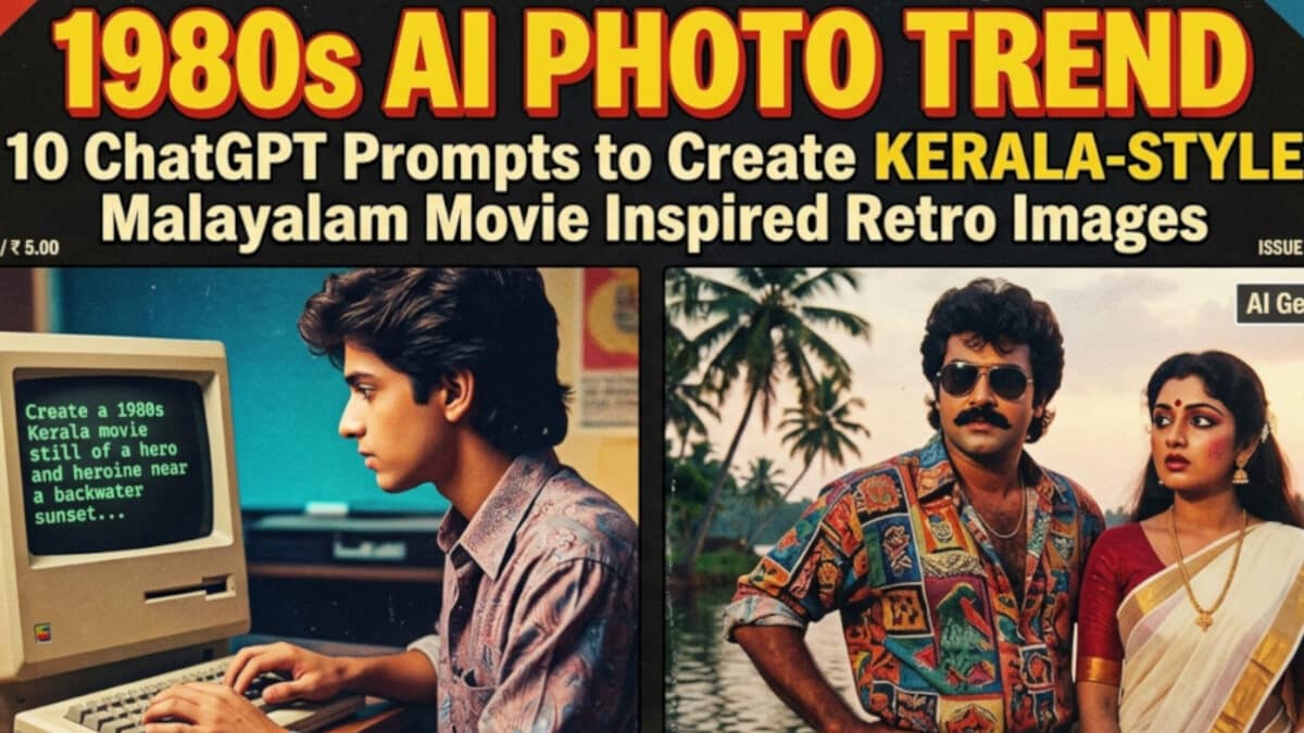 1980s AI Viral Photo Trend: 10 ChatGPT Prompts To Create Kerala-Style Malayalam Movie Inspired Retro Images