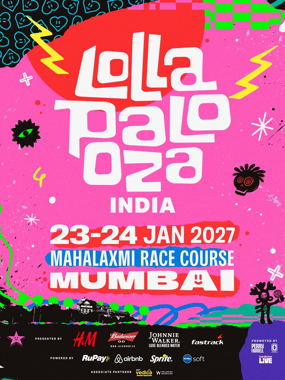 Lollapalooza India 2027, a two-day event will take place at Mumbai’s Mahalaxmi Racecourse on January 23 and 24, 2027. The festival will feature performances across four stages, with the lineup spanning pop, rock, electronic, hip-hop, R&B, folk and independent music. Lollapalooza India 2027, a two-day event will take place at Mumbai’s Mahalaxmi Racecourse on January 23 and 24, 2027. The festival will feature performances across four stages, with the lineup spanning pop, rock, electronic, hip-hop, R&B, folk and independent music.