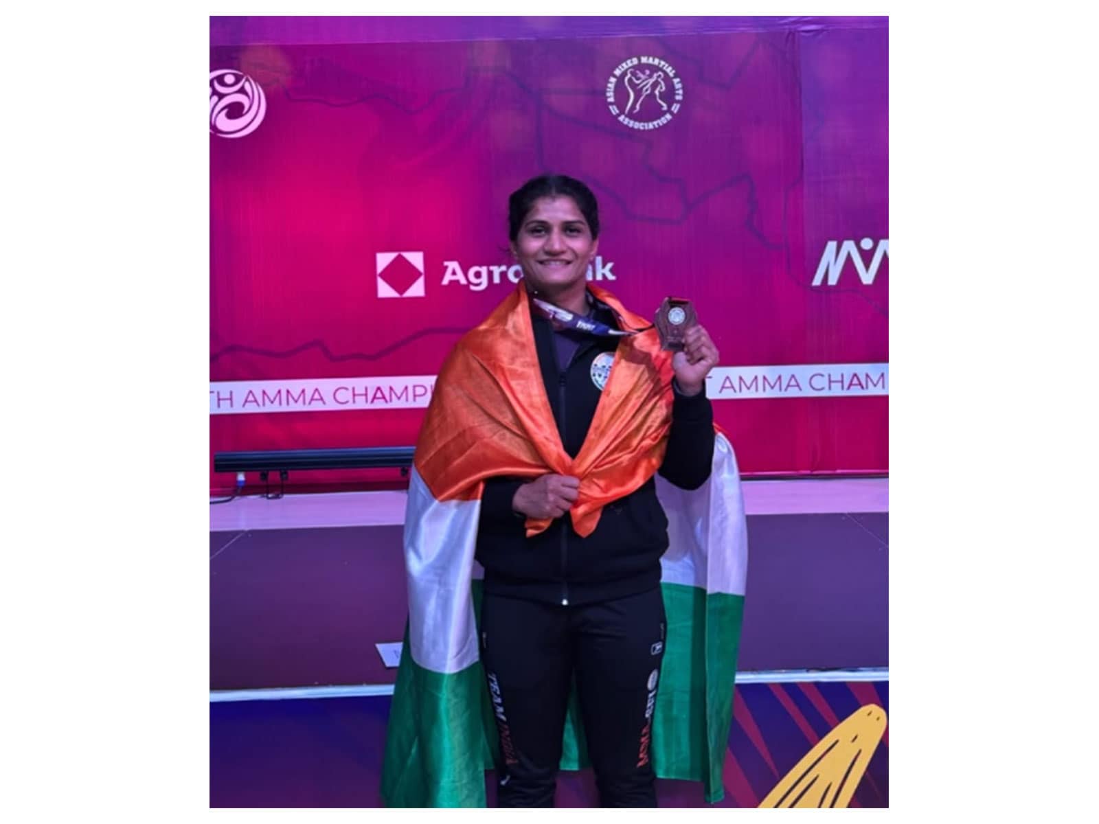 Suchika Tariyal completed India's historic run in MMA, settling for bronze after a 2-0 semi-final loss to Singapore's Teo Hui Hoon in the women's traditional 60kg category. The result marks India's first-ever medal in the sport at the Asian Games, with MMA making its debut at Aichi-Nagoya this year after Tariyal had already assured a podium finish. (ANI Photo)