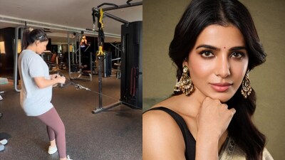 Samantha Ruth Prabhu performs seated cable rows in third trimester
