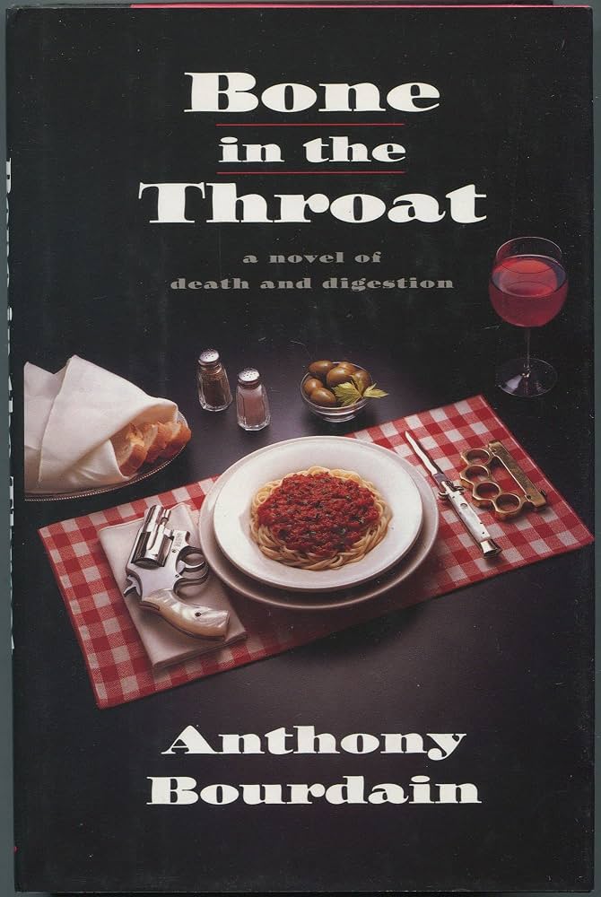 Bone In The ThroatBourdain’s debut crime novel follows a young chef caught in a mafia hit inside a Little Italy restaurant kitchen. Blending fast-paced mob fiction with authentic, gritty details from the line, it gives readers a glimpse into his early storytelling talent and lifelong fascination with crime fiction. (Image: Amazon) Bone In The ThroatBourdain’s debut crime novel follows a young chef caught in a mafia hit inside a Little Italy restaurant kitchen. Blending fast-paced mob fiction with authentic, gritty details from the line, it gives readers a glimpse into his early storytelling talent and lifelong fascination with crime fiction. (Image: Amazon)