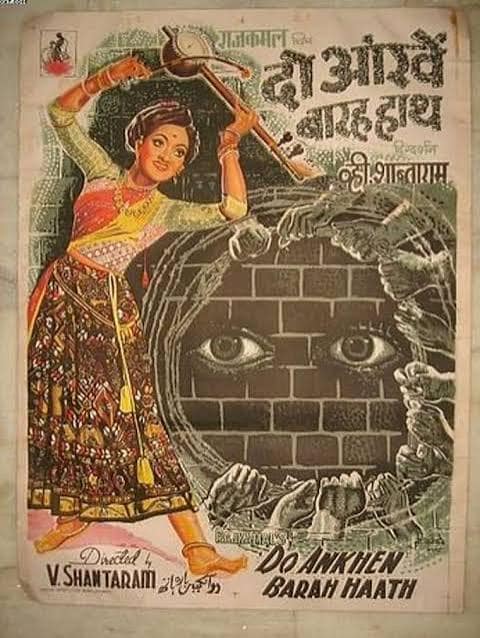 Do Aankhen Barah Haath (1957): Directed by V. Shantaram, Do Aanken Barah Haath is inspired by a real-life experiment of a jail superintendent who reformed hardened criminals through trust and compassion. You can watch the film on YouTube. (Image: IMDb) Do Aankhen Barah Haath (1957): Directed by V. Shantaram, Do Aanken Barah Haath is inspired by a real-life experiment of a jail superintendent who reformed hardened criminals through trust and compassion. You can watch the film on YouTube. (Image: IMDb)