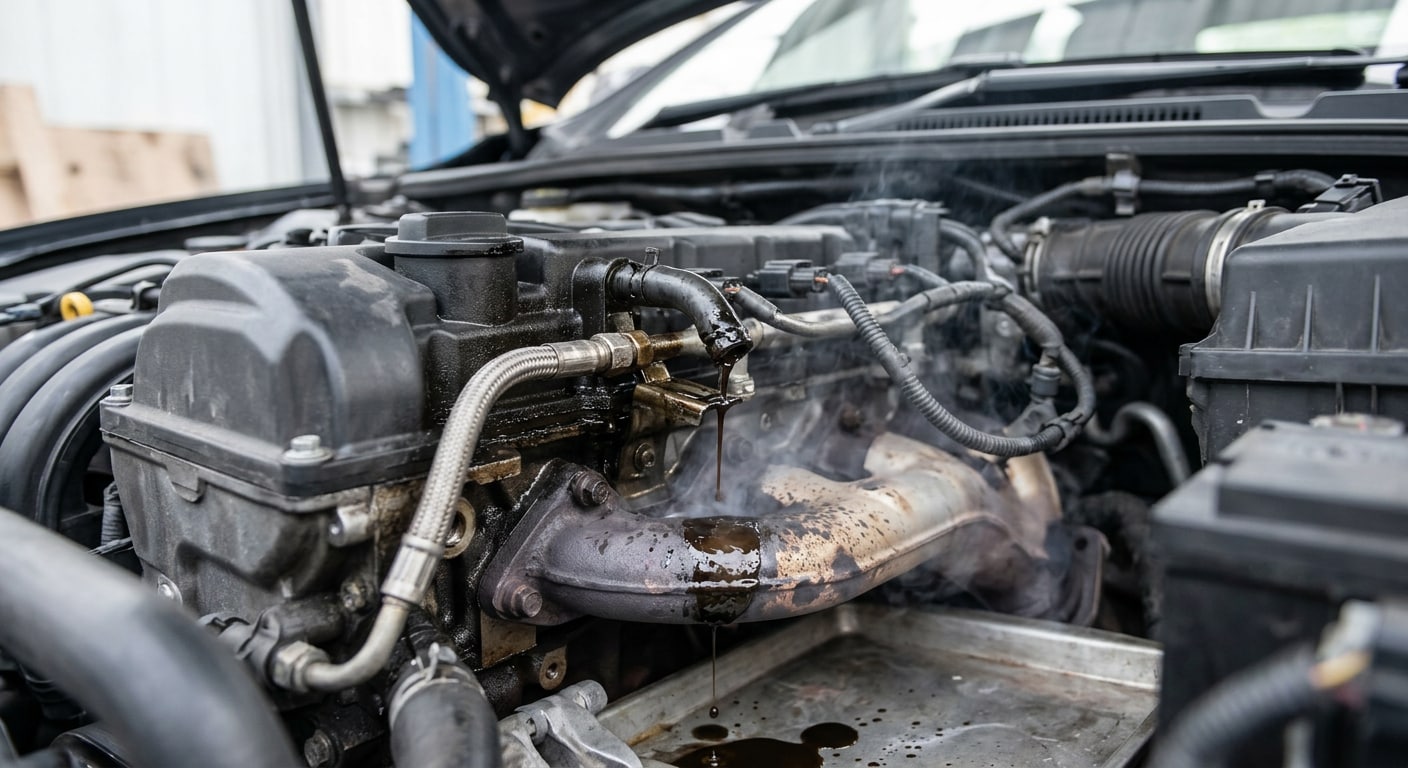 Fuel Or Oil Leakage: Fuel and lubricants are highly flammable. If a fuel line, tank or other component develops a leak, the liquid can come into contact with a hot engine component and ignite. Once a fire starts around the engine, fuel and other combustible materials can help it spread quickly. Fuel Or Oil Leakage: Fuel and lubricants are highly flammable. If a fuel line, tank or other component develops a leak, the liquid can come into contact with a hot engine component and ignite. Once a fire starts around the engine, fuel and other combustible materials can help it spread quickly.