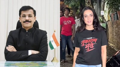FDA Chief Tukaram Mundhe reacts to Preity Zinta wearing a ‘Team Tukaram Mundhe’ T-shirt.