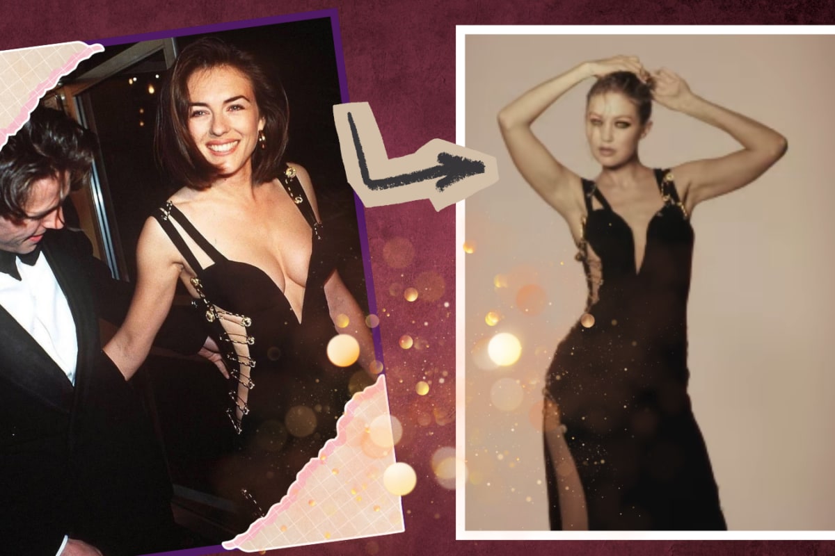 Gigi Hadid Steps Into Fashion History With Elizabeth Hurley’s Legendary Safety-Pin Dress: Here’s Its Story