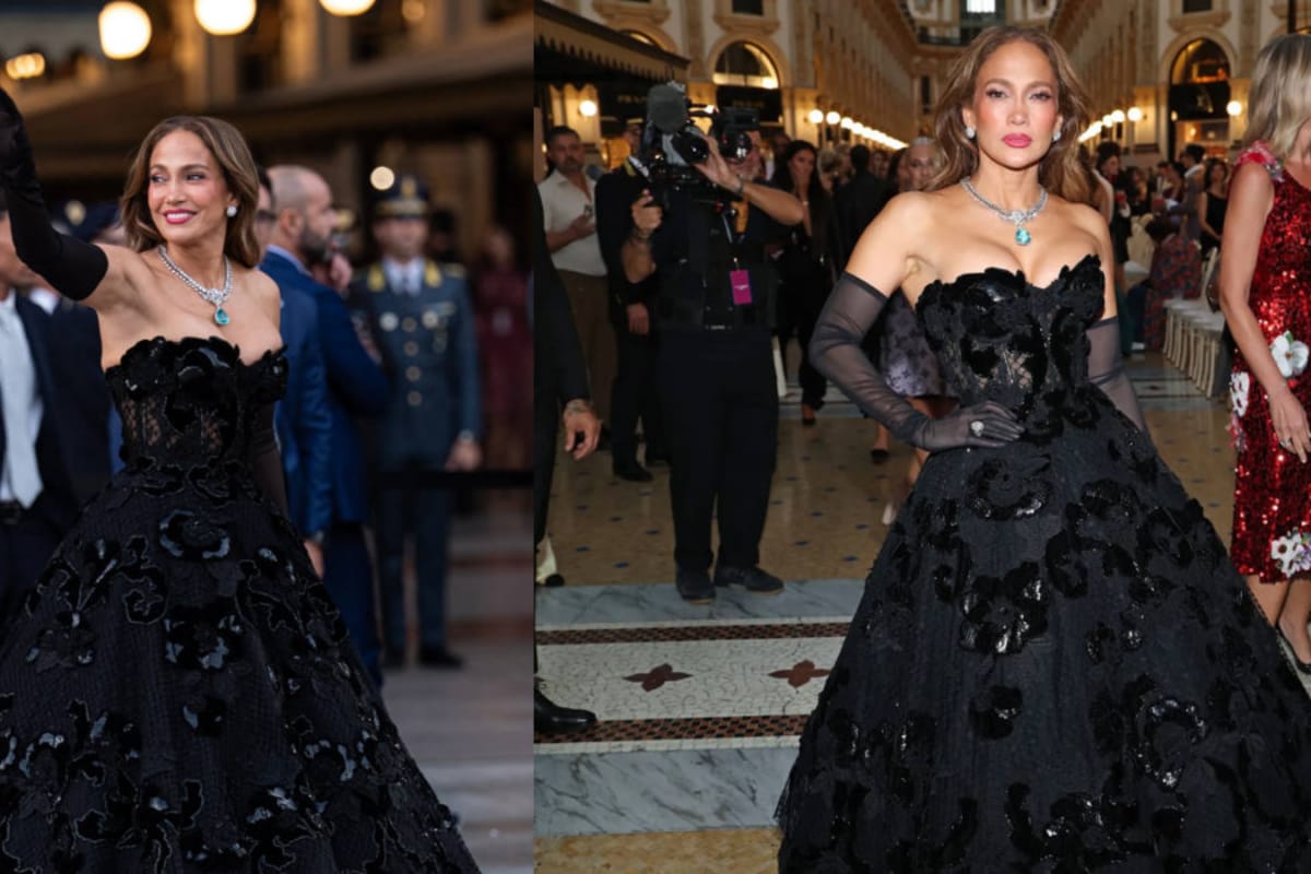 Jennifer Lopez Went Full Italian Diva At Vogue World Milan In A Dazzling Dolce & Gabbana Gown