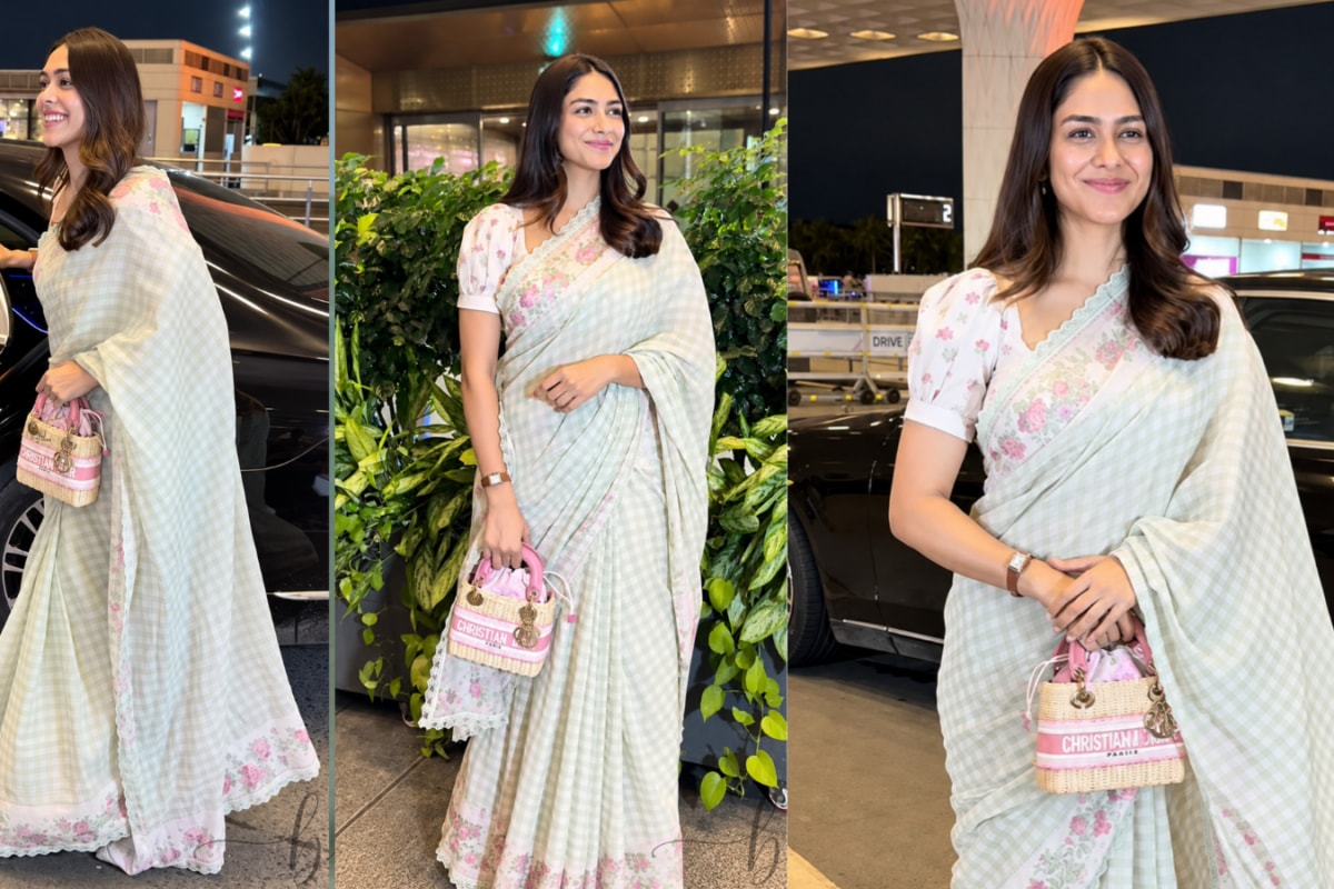 Move Over Airport Athleisure, Mrunal Thakur Has A Saree And A Lady Dior