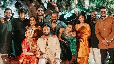 Dulquer Salmaan, Kalyani Priyadarshan And Lokah Team Attend Nimish Ravi-Ahaana Krishna’s Wedding | Viral Pics