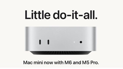Both desktop models also ship with macOS 27, bringing new Apple Intelligence capabilities and AI-powered Siri features.