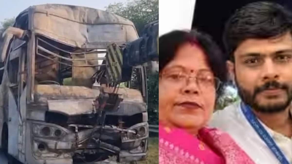 நொய்டா பேருந்து தீ விபத்தில் தாயுடன் மகன் உயிரிழப்பு