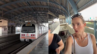 She and the woman accompanying her gave the metro service a solid 10 on 10 (Image: Instagram/@vera__india)