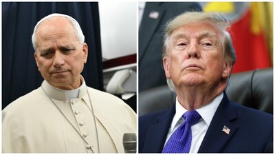 Combo pic: Pope Leo XIV and US President Donald Trump. (AFP photos)