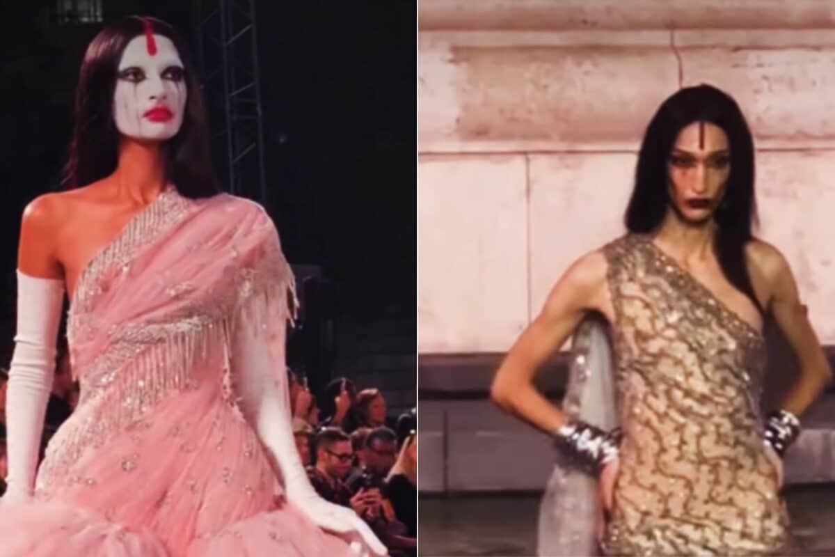 Sindoor, White Faces, Sari Gowns: Paris Fashion Week Gets People Talking; Internet Jokingly Says ‘Chudail Couture’