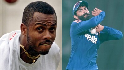 Ravindra Jadeja needs 1 wicket in 1st India-West Indies ODI to break Courtney Walsh's record. (Picture Credit: AFP, X/@BCCI)