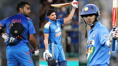 Shubman Gill becomes 4th Indian to score 100 in ODIs against West Indies as captain. (Picture Credit: Creimas)