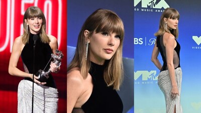 Taylor Swift Makes VMAs History In A Show-Stopping Tamara Ralph Gown (AFP)