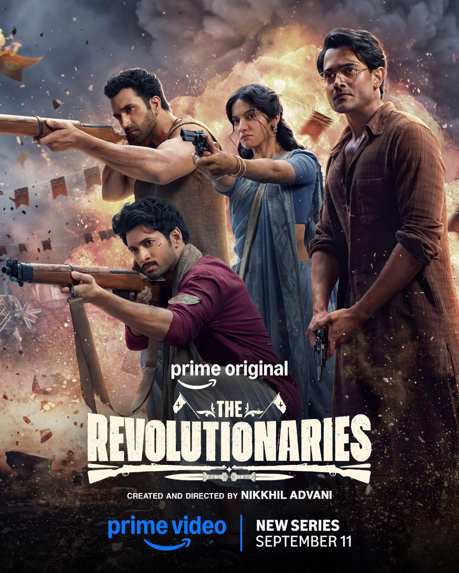 The Revolutionaries (Prime Video): Directed by Nikkhil Advani, the series is set during the British rule in India and follows a group of young revolutionaries who choose armed resistance in their fight for freedom. The Revolutionaries (Prime Video): Directed by Nikkhil Advani, the series is set during the British rule in India and follows a group of young revolutionaries who choose armed resistance in their fight for freedom.