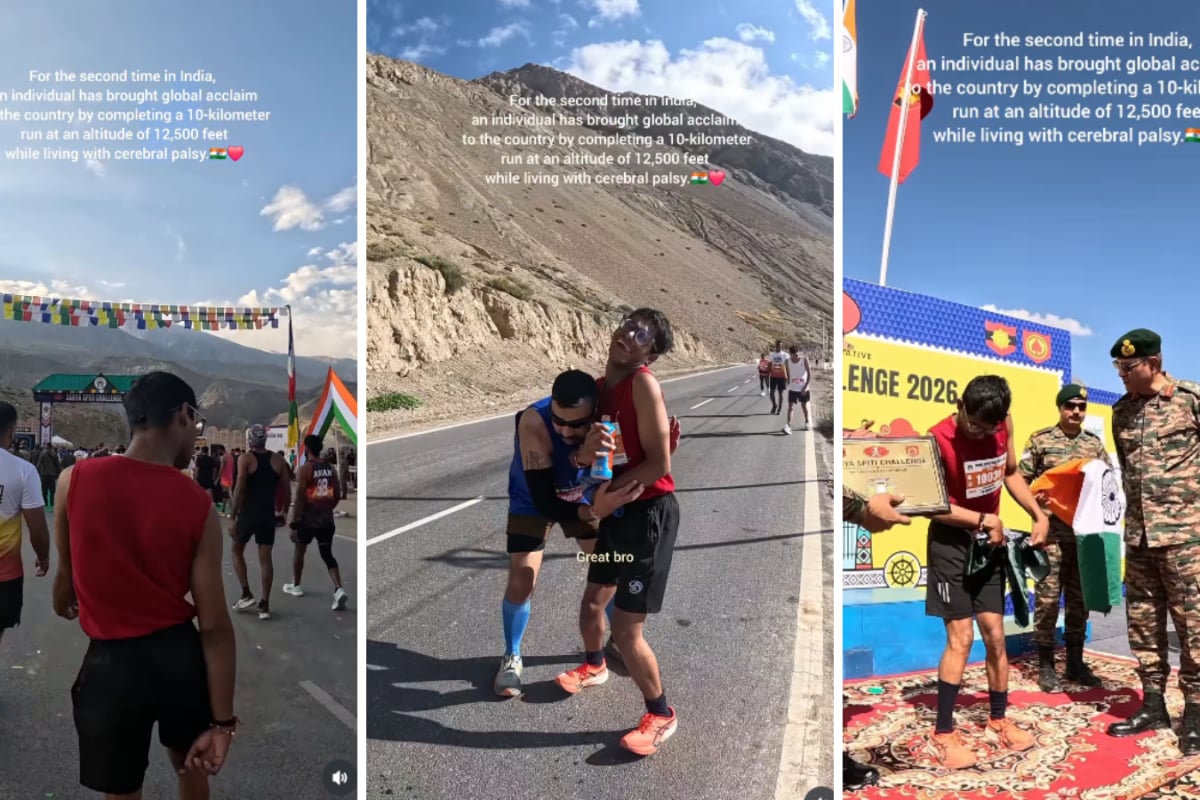Man With Cerebral Palsy Completes 10-Km Run At 12,500 Feet For Second Time: ‘Giving Up Is Not In The Blood’
