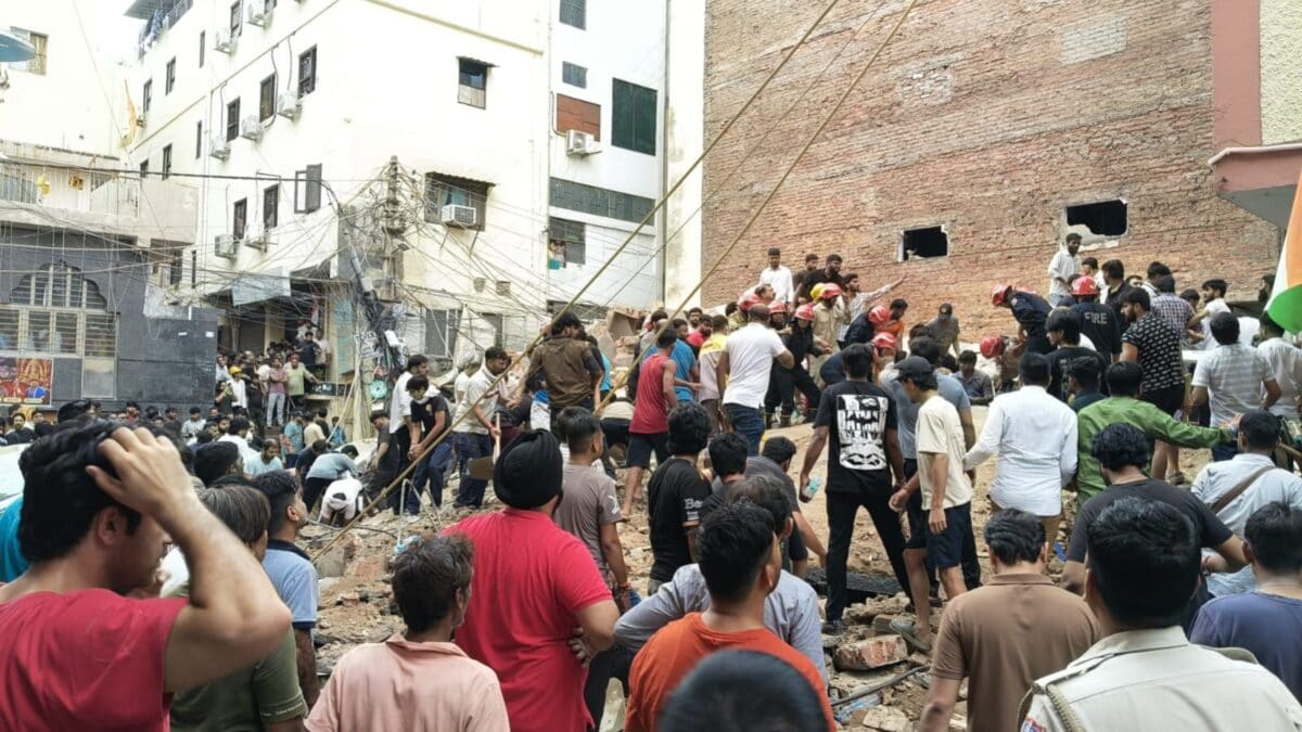 Building Collapses In Delhi’s Satya Niketan: One Rescued, Several Still Trapped Under Debris | Video
