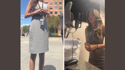 The lawyer said she was confused because she had worn the same dress in other courts. (X/@MMedinanews)