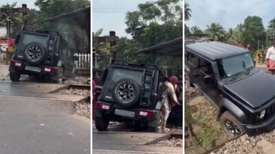 The SUV was later identified as a Maruti Jimny. (X/@TheERDoctor)