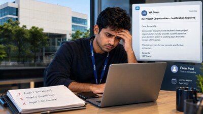 A Wipro employee’s account of rejecting three project opportunities and receiving an HR email has triggered a heated discussion on Reddit (Image-AI)