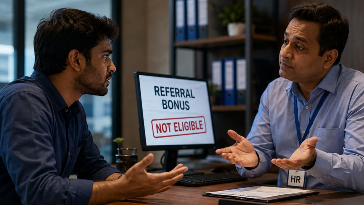 Employee Claims HR Denied ₹50,000 Referral Bonus Over Old Application
