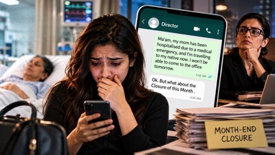 A director’s one-line response to an employee who said her mother had been hospitalised has sparked outrage (Image-AI)