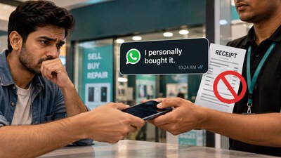 A man's experience selling his old phone at a Cashify store has sparked a debate on Reddit (Image-AI)