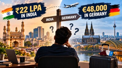 A married techie's choice between a ₹22 LPA job in India and a €48,000 opportunity in Germany has sparked a debate (Image-AI)