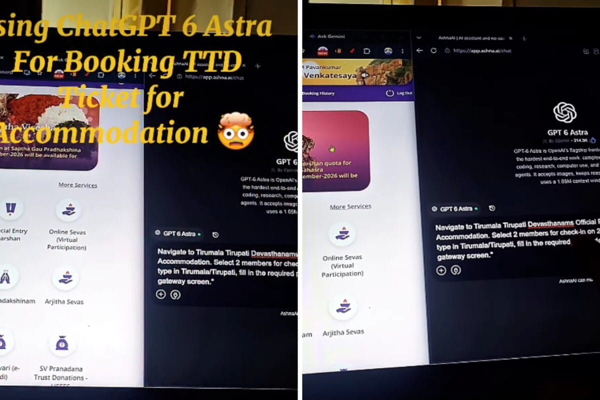 Can ChatGPT Astra Book Tirupati Accommodation? Techie Puts AI To The Test, Raises Questions About Access