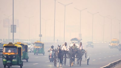 A thin layer of smog enveloped the national capital, with poor visibility and air quality adding to the concerns (File image)