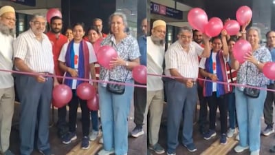 With the latest September 2026 target approaching, residents' symbolic ribbon-cutting has put the spotlight back on a question commuters along Bannerghatta Road have been asking for years - when will the Pink Line finally start carrying passengers? (X/@ChristinMP_)
