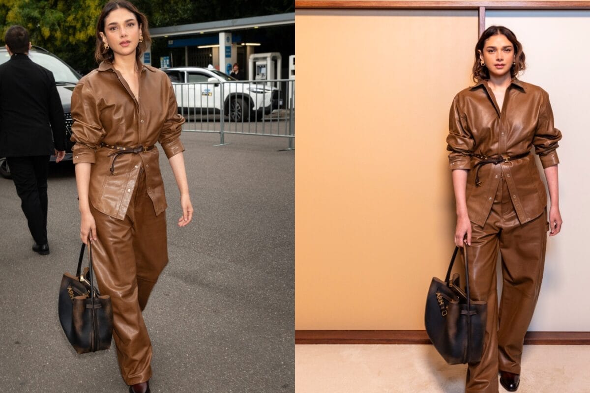 Aditi Rao Hydari Is Coolly Casual In An All-leather Look At Milan Fashion Week