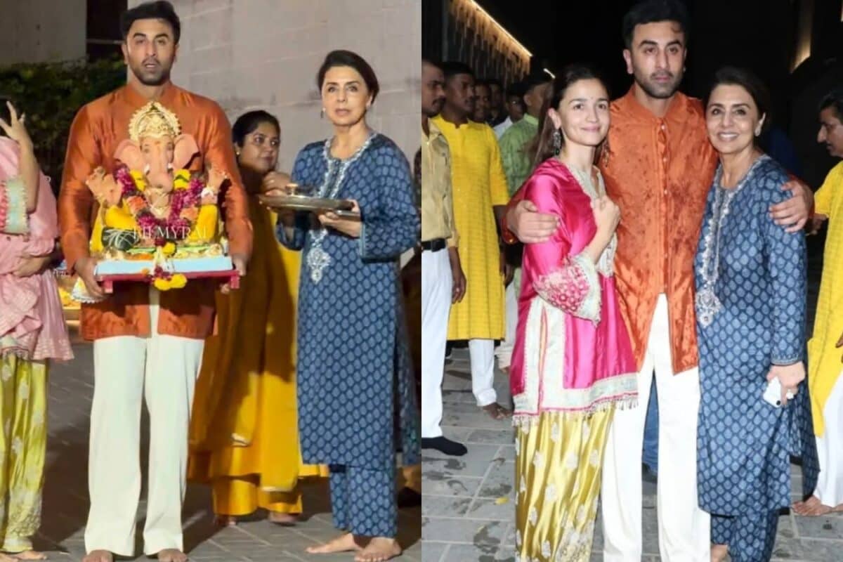 Alia Bhatt's Fuchsia Farshi Salwar And Ranbir Kapoor's Orange Silk Kurta Are A Match-Made