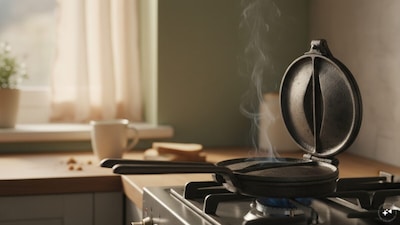 Stove-based sandwich makers for quick snacks.