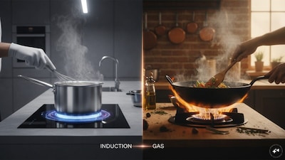 Induction becomes more attractive when your cooking needs are simpler or you want a second cooking surface. (Representative image: AI-generated)