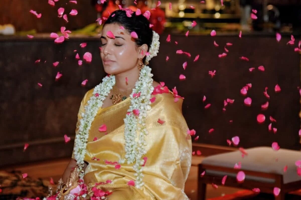 Samantha Ruth Prabhu Glows In Gold Saree At Her Baby Shower Ceremony | See Pics
