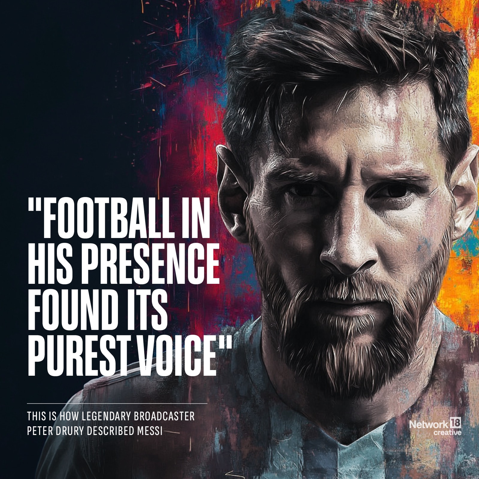 how peter drury described lionel messi