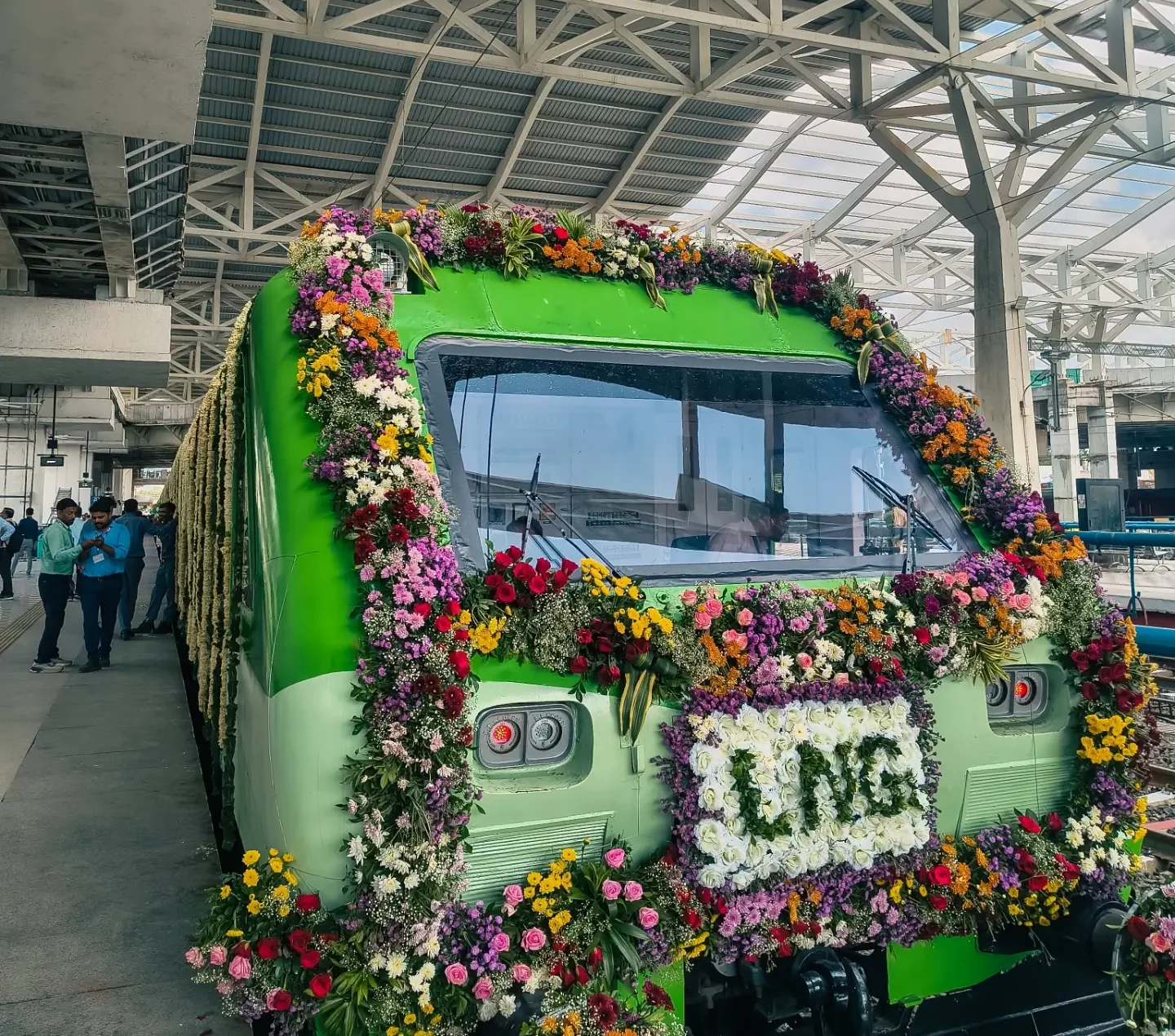 The train was flagged off from Sabarmati in Gujarat and is based on an eight-coach DEMU configuration. It was developed using technology that allows the train's existing diesel-based power system to use LNG as an alternative fuel.
