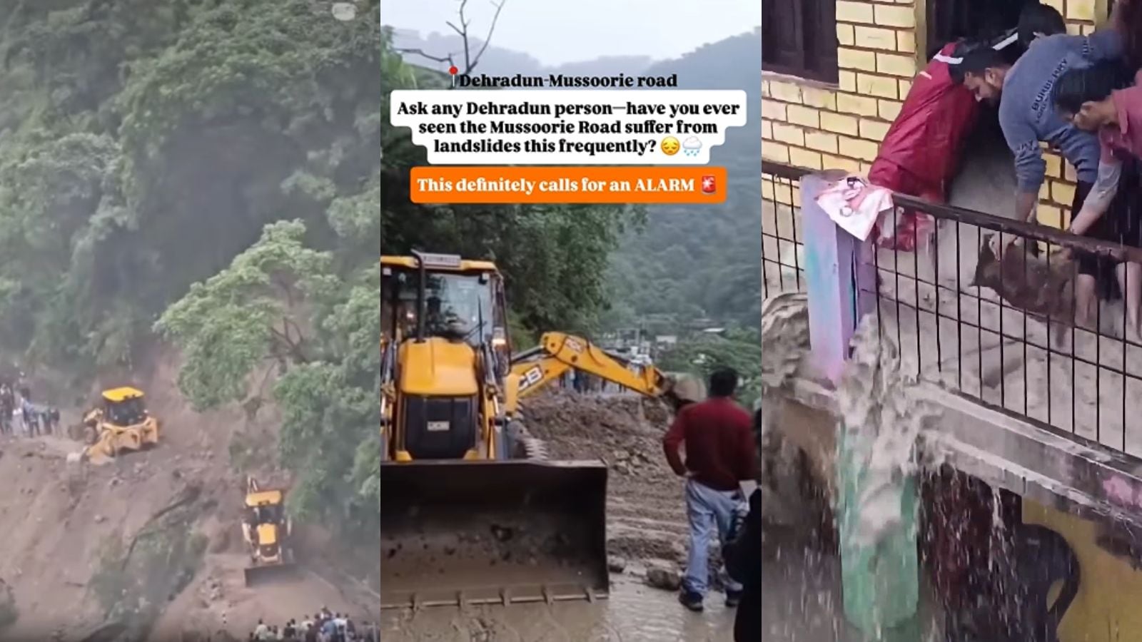Heavy monsoon rain triggers landslides, road closures, and rising river levels across Himachal, Uttarakhand, and north Bengal; more rain expected through early September