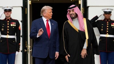 US President Donald Trump welcomes Saudi Arabia's Crown Prince Mohammed bin Salman to the White House. (AP file photo)