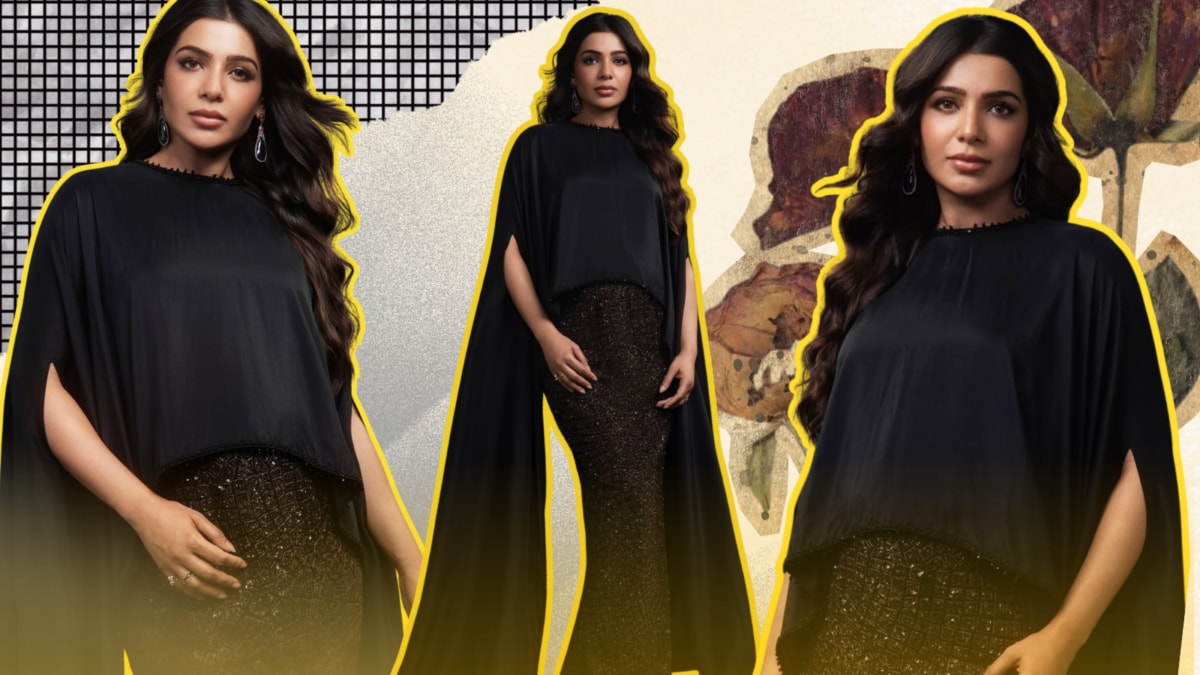 Samantha Ruth Prabhu Wears Black Cape Look at Sony Vizha