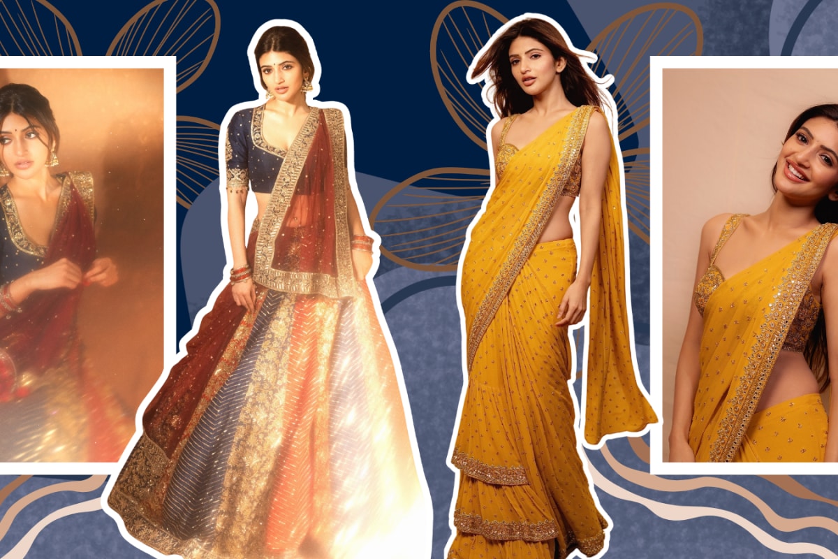 Sreeleela’s Mustard Yellow Sari And Ajrakh Lehenga Are All The Festive Inspiration Your Wardrobe Needs