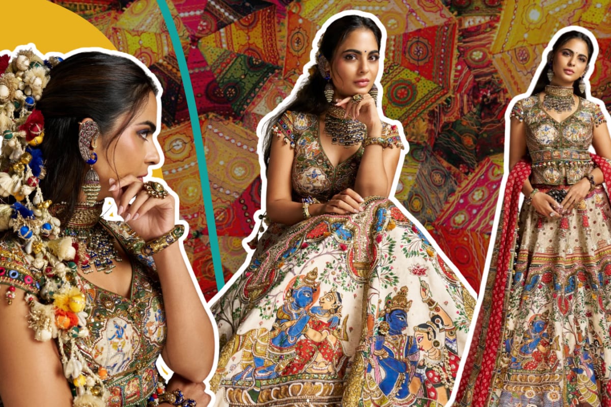 Isha Ambani’s Hand-Painted Kalamkari-Pattachitra Lehenga Choli Brings Radha-Krishna’s Raas To Life