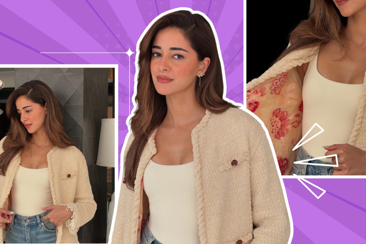 Ananya Panday Gives Chanel A Cool-Girl Spin In A Cream Bouclé Jacket And Blue Jeans
