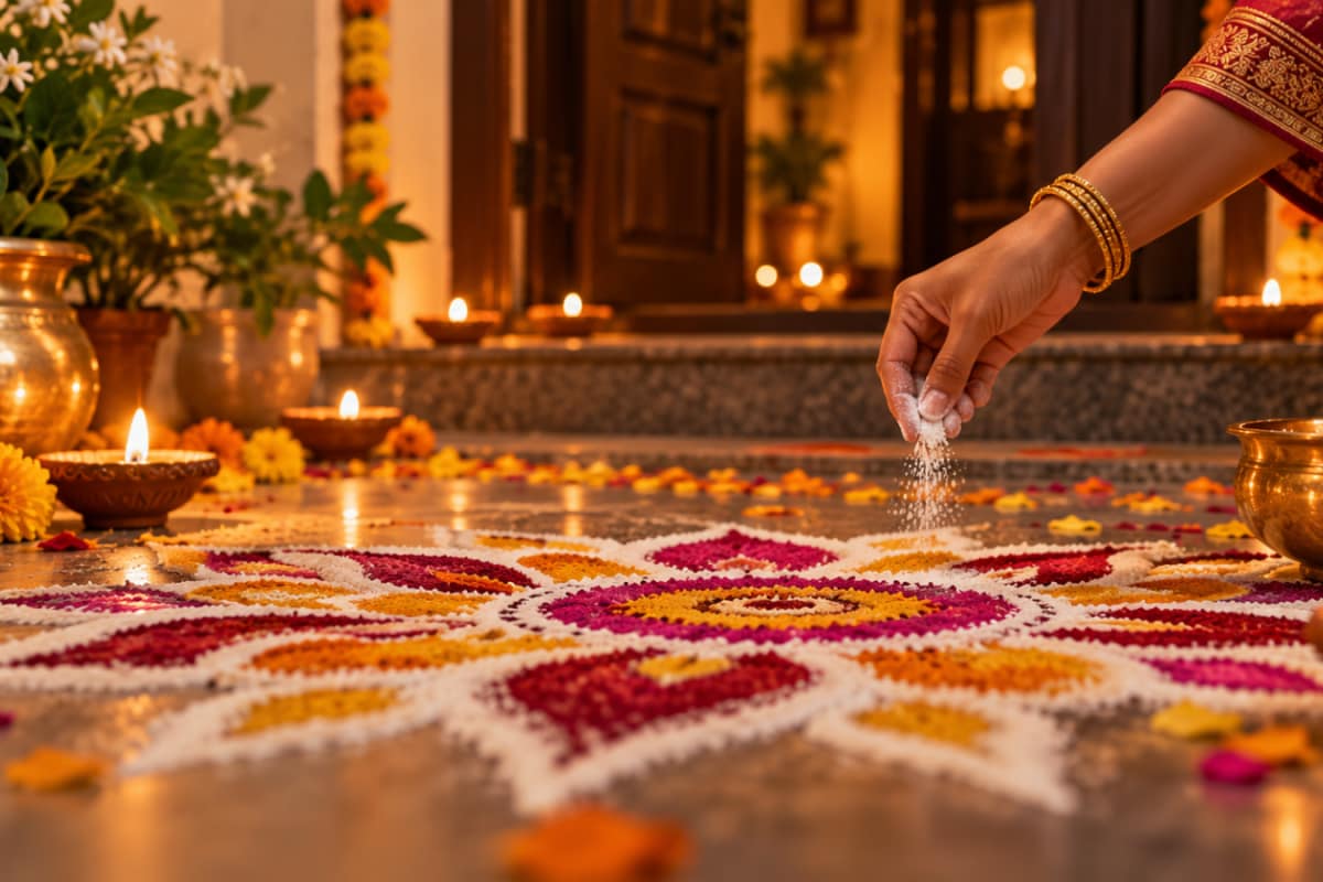 Ever Wondered Why Rangoli Was Made With Rice Flour? The Ancient Practice Has A Deeper Meaning
