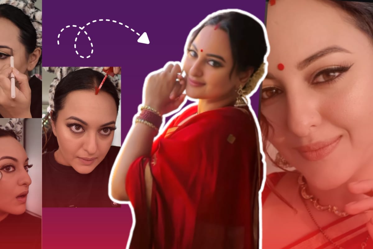 Sonakshi Sinha's Makeup Routine Is All The Inspo You Need For Your Sindoor Khela Look